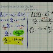 Ex Implicit Differentiation To Determine A Second Derivative