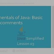 Java Basic Syntax Comments In Java JAVA Simplified 03