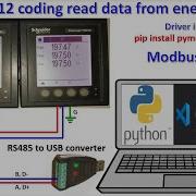 Energy Meter Connected Data With Python Coding Via Modbus RTU RS485 To USB Converter