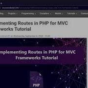 Implementing Routes In PHP For MVC Frameworks Tutorial