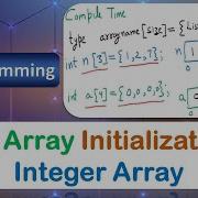 Initialization Of 1D Array One Dimensional Arrays Compile Time C Programming Language Part 1