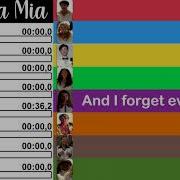 Glee Mamma Mia Line Distribution Lyrics