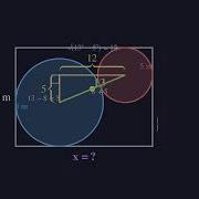 What Is X Two Circles In A Rectangle 5 12 13 Puzzle Geometry