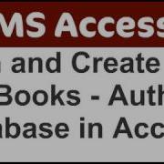 Plan And Create The Books Authors Database In Access