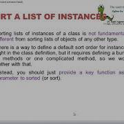 Sorting Instances Of A Class In Python