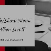 Hide Show Navbar When Scroll Down Up Using Javascript