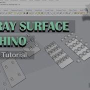 Rhino Tutorial Array Surface In Rhino By TitleeMehzabeen