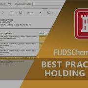 Best Practices Holding Times FUDSChem