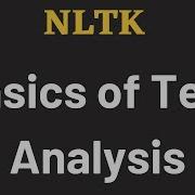 NLTK Tutorial 01 Text Analysis NLTK Python