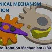 Interrupted Rotation 180 Deg Mechanism By Tooth Uncompleted Gear Mechanical Mechanism Animation
