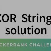 HackerRank C Solution XOR Strings