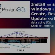 POSTGRESQL Installation In Linux And Windows Create Read Update And Delete Tables And Records