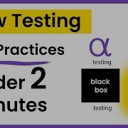 Software Testing Best Practices Under 2 Minutes Alpha Testing Beta Testing White Black Box