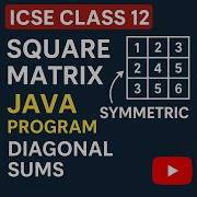 ISC Class 12 Java Symmetric Matrix Diagonal Sum Full Program Explained