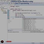 Addition Of Two Numbers Using Java Programming Prof Antony Vijay Shorts