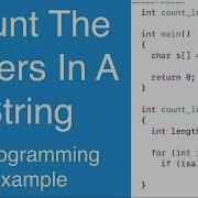 Count The Letters In A String C Programming Example