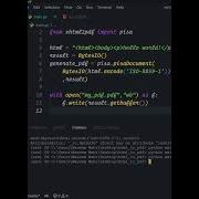 HTML To PDF Using Python Shorts