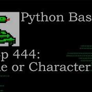 Python Basics Re Or Character