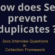 Java Interview Questions How Does Set Prevent Duplicates
