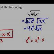Simplifying Square Roots