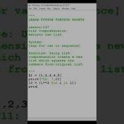 List Comprehension In Python To Square Numbers In A List Shorts Python Pythontricks Pythonlist