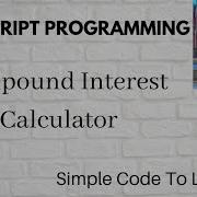 11 Compound Interest Calculator Using JavaScript Hindi