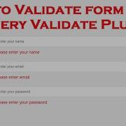 How To Validate Form Using JQuery Validate Plugin