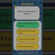 Python Quiz 101 What S The Answer Quiz 101 Python Shorts Quiz Codingchallenge