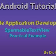 Mobile Application Development How To Create Spannable TextView