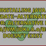 Installing Java 8 Update Alternatives Error Alternative Path Usr Lib Jvm Jdk1 8 0 Bin Java