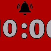 10 Minute Timer Red Background Simple Clear Time With Alarm