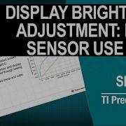 Display Brightness Adjustment Light Sensor Use Case