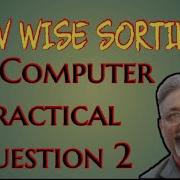 Matrix Sorting Of Each Row ISC Computer Practical 2018 Question 2 Class 11 Class 12