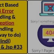 404 Error Handling Exception Handling In Jsp Project Based Error Handling Servlet 33