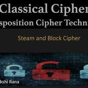 Cryptography Stream Cipher Block Cipher