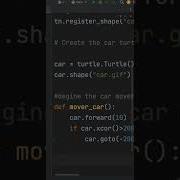 Moving Car Animation In Python Python Shorts Shortindia
