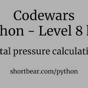 Codewars Python Total Pressure Calculation