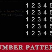 Python Program To Print Number Pattern In Square Shape 02