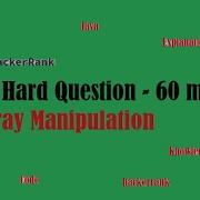 Array Manipulation Hackerrank 60 Marks Hard With Code In Description Explained