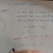 MA 240 Sec 4 5 Optimization Problems Part 1