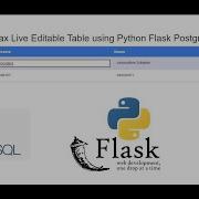 Jquery Ajax Live Editable Table Using Python Flask PostgreSQL