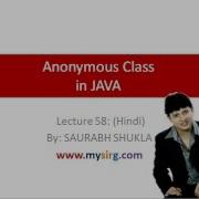 Lecture 58 Anonymous Class In Java Hindi
