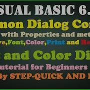 How To Use Common Dialog Control In Visual Basic Font And Color Dialog In Visual Basic 6 0 Tutorial