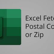 Excel Получить почтовый индекс для адреса