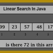 Linear Search Algorithm In Java
