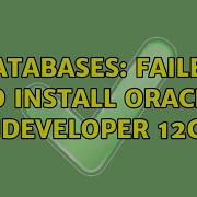 Databases Failed To Install Oracle JDeveloper 12c