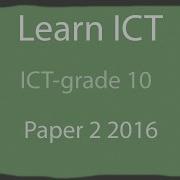 EDEXCEL ICT IGCSE Paper 2 2016 TASK AG2