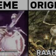 Skeleton Banging Shield Meme Vs Original Skyrim Skeleton Shield Meme Original