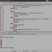 Singly Linked List Menu Driven Program For List Creation Part 2 Execution