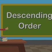 Descending Order Mathematics Grade 1 Periwinkle